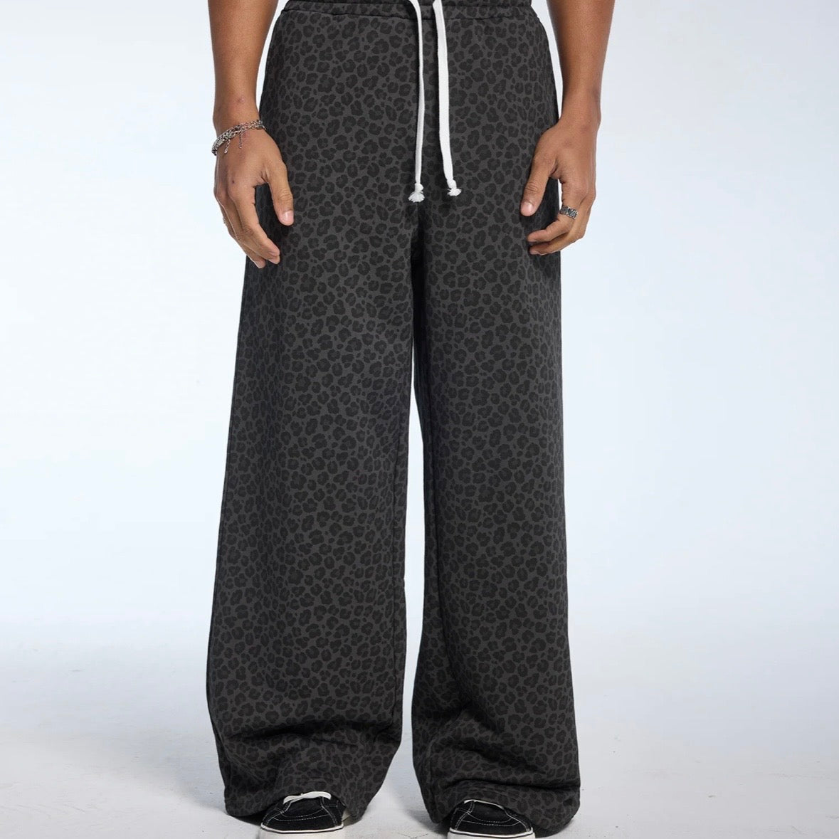 AZVA Black Leopard Art Sweatpants