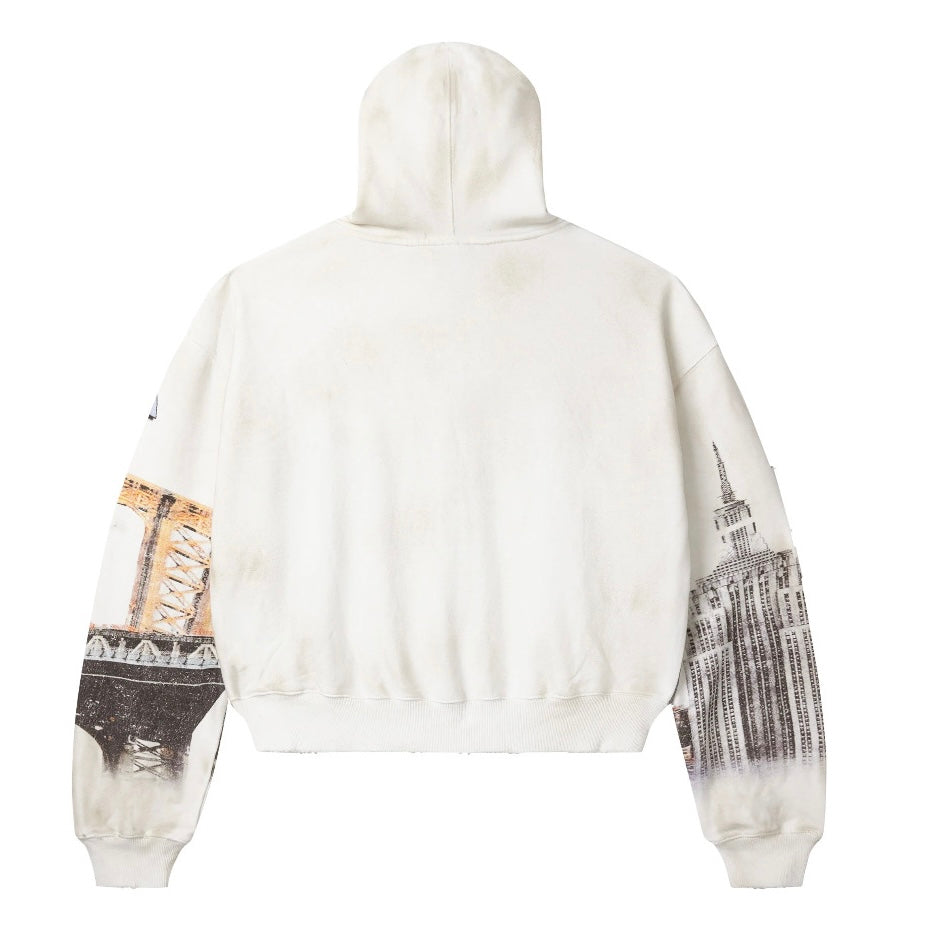 Vale White NYC Zip Hoodie