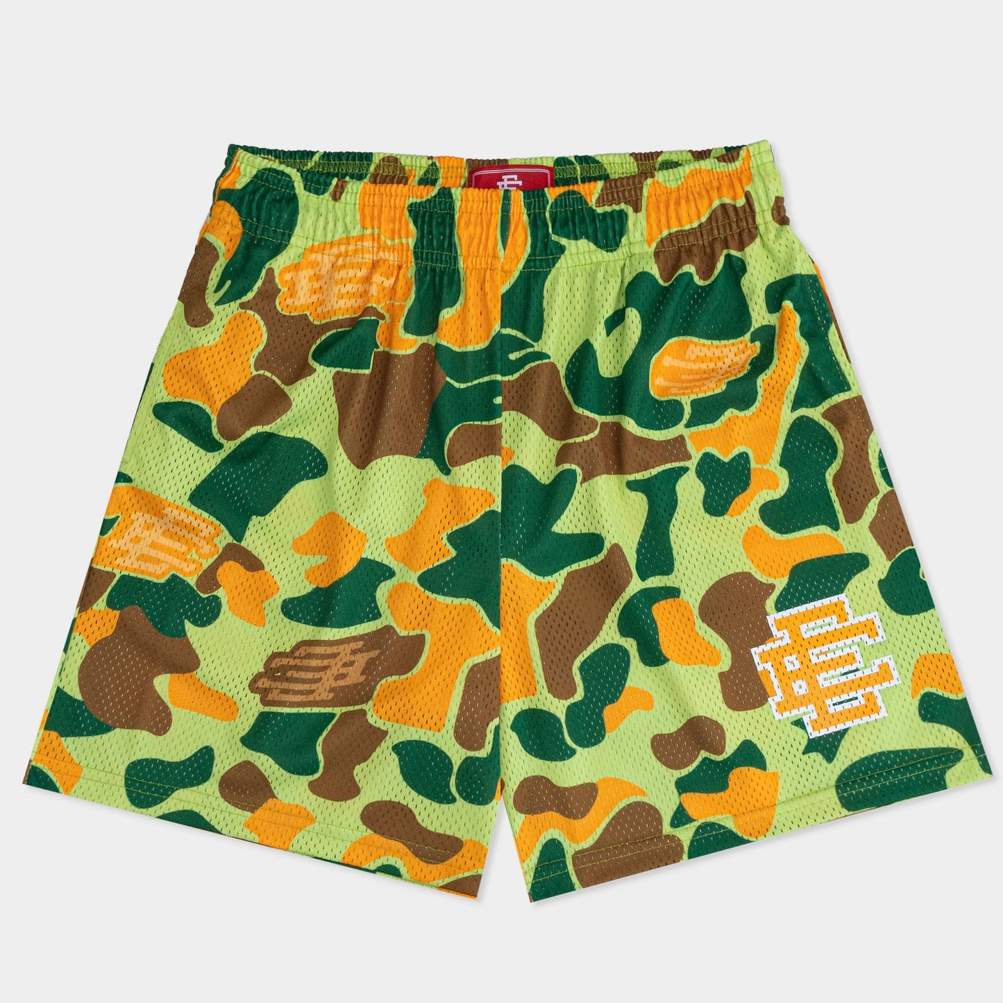 Eric Emanuel Green Orange Brown Camo Shorts