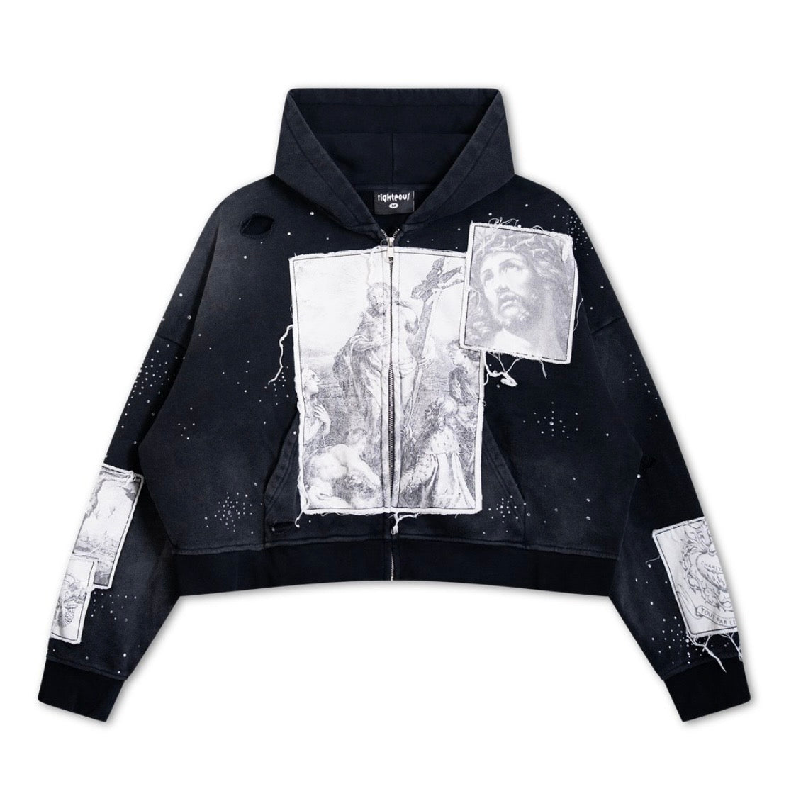 We Are Righteous Divine Canvas Zip Hoodie