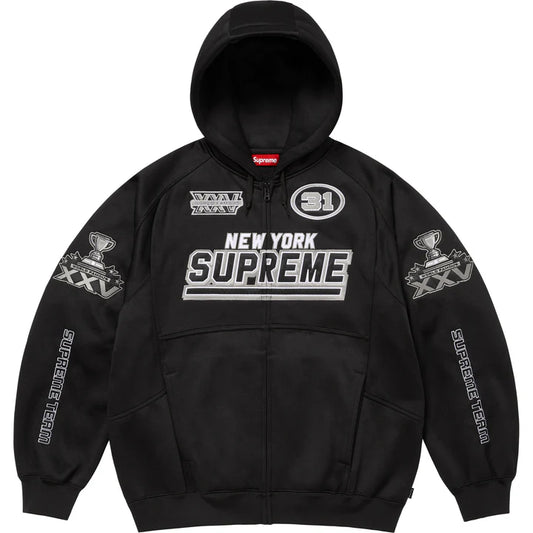 Supreme Black Football Zip Hoodie