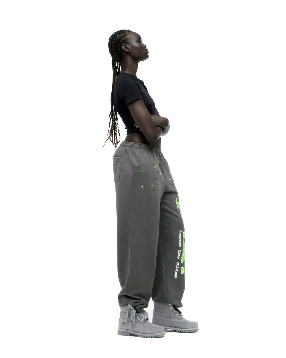 Sp5der Slate Grey Punk V2 Sweatpants
