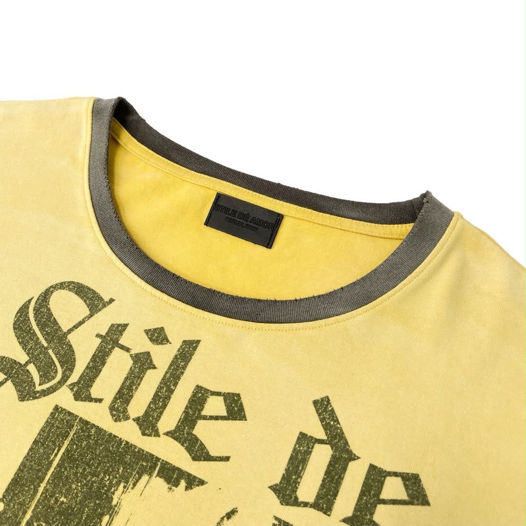 Stile De Amor Stresso Long Sleeve, close-up of the ribbed collar and neck label