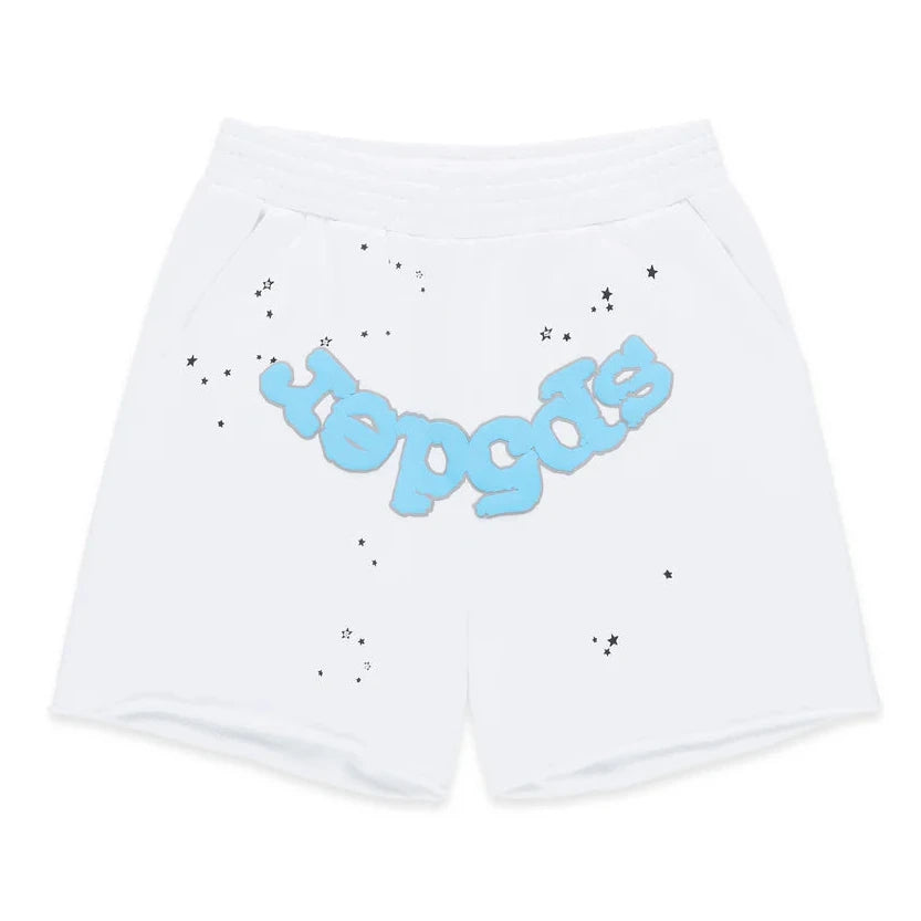 Sp5der White OG Logo Sweatshorts
