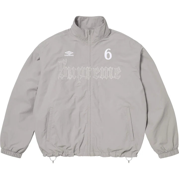 Supreme Umbro Light Grey Rhinestone Track Jacket