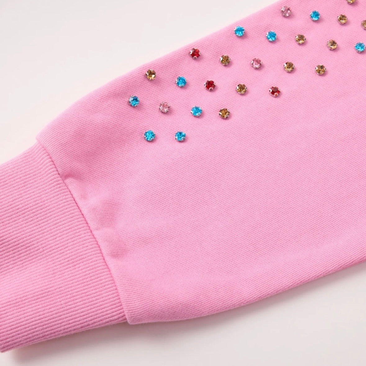 AZVA Pink Crystal Cactus Zip Hoodie