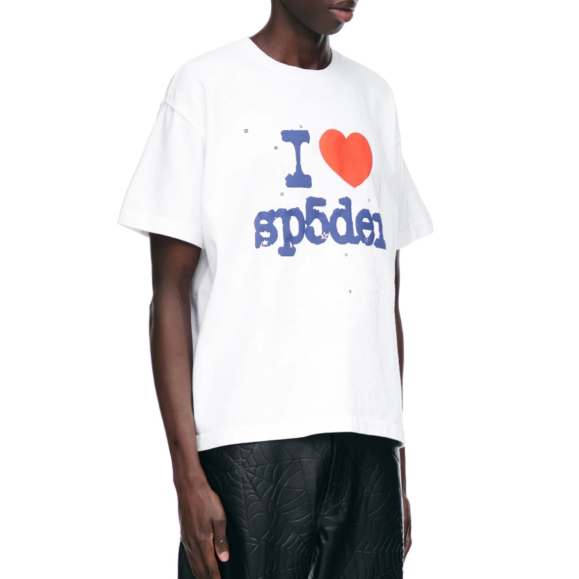 Sp5der I Heart Sp5der Souvenir T-Shirt On Body 4