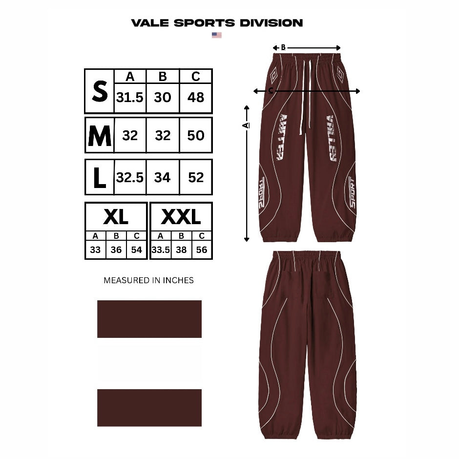 Vale Chocolate Swish Track Pants