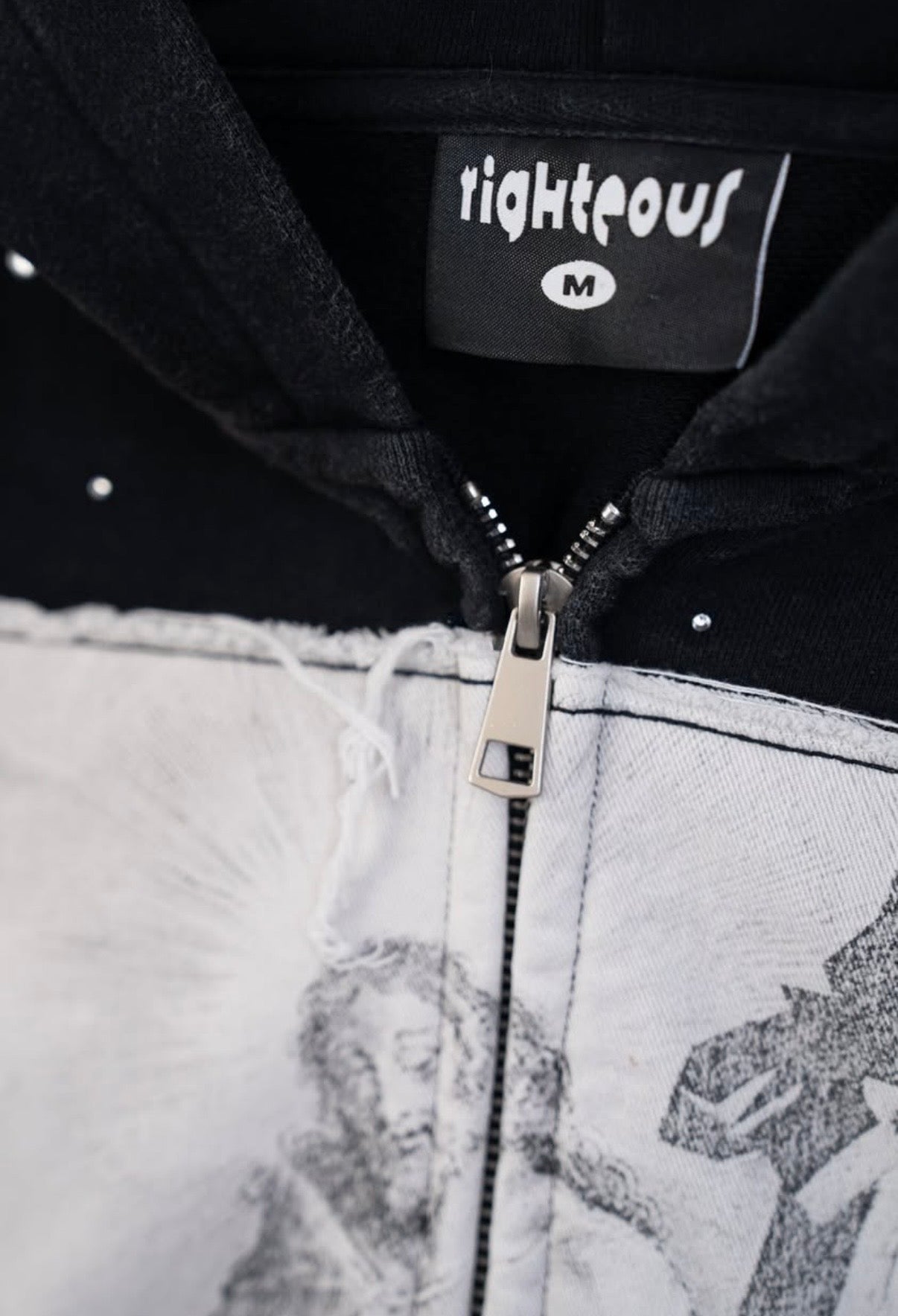 We Are Righteous Divine Canvas Zip Hoodie