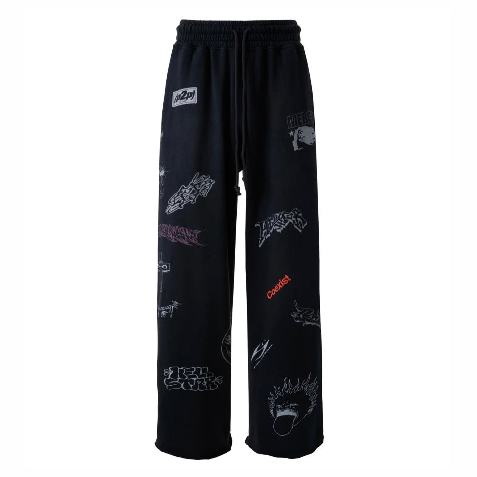 Hellstar Black Graffiti Sweatpants