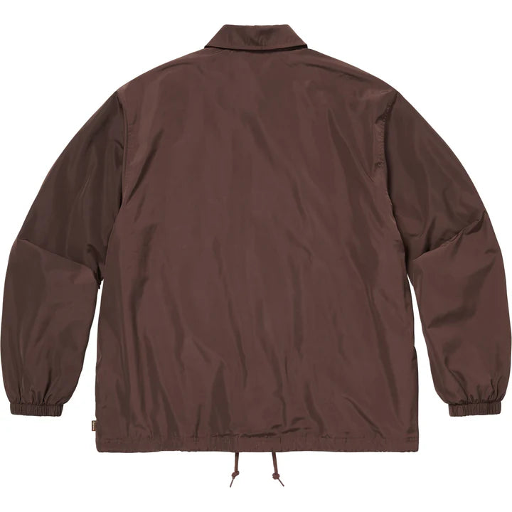 Supreme Brown Spellout Coaches Jacket