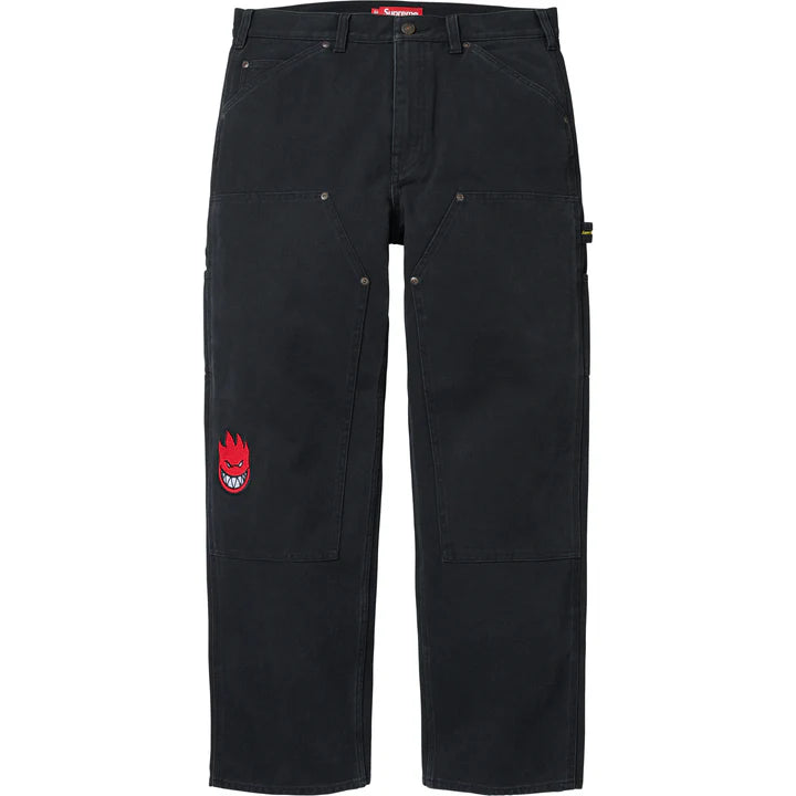 Supreme Spitfire Black Double Knee Painter Pants