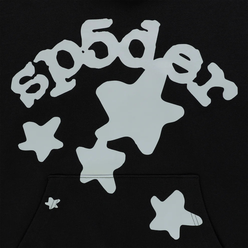 Sp5der Black Reflective Beluga Hoodie