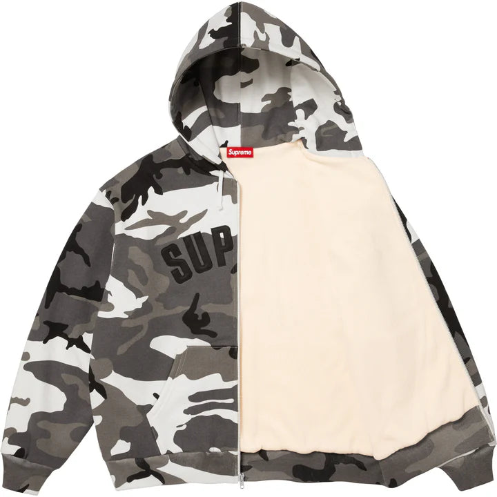 Supreme Snow Camo Arc Thermal Lined Zip Hoodie