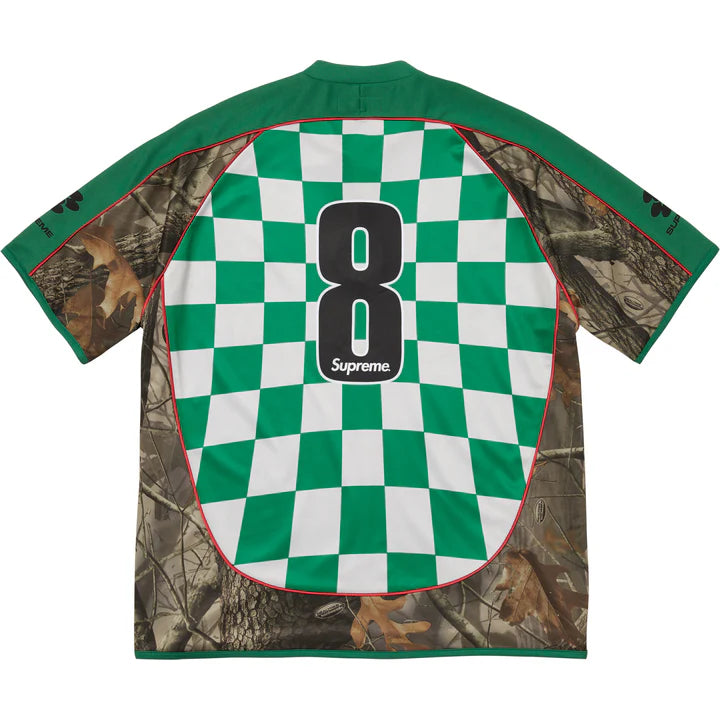 Supreme Green Camo Checkerboard Soccer Jersey
