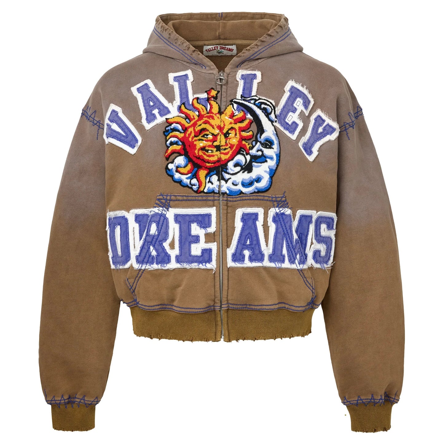 Vale Brown Sunny Zip Hoodie