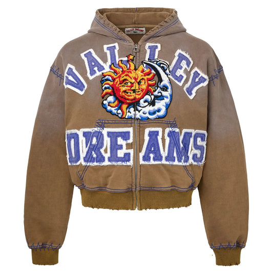 Vale Brown Sunny Zip Hoodie