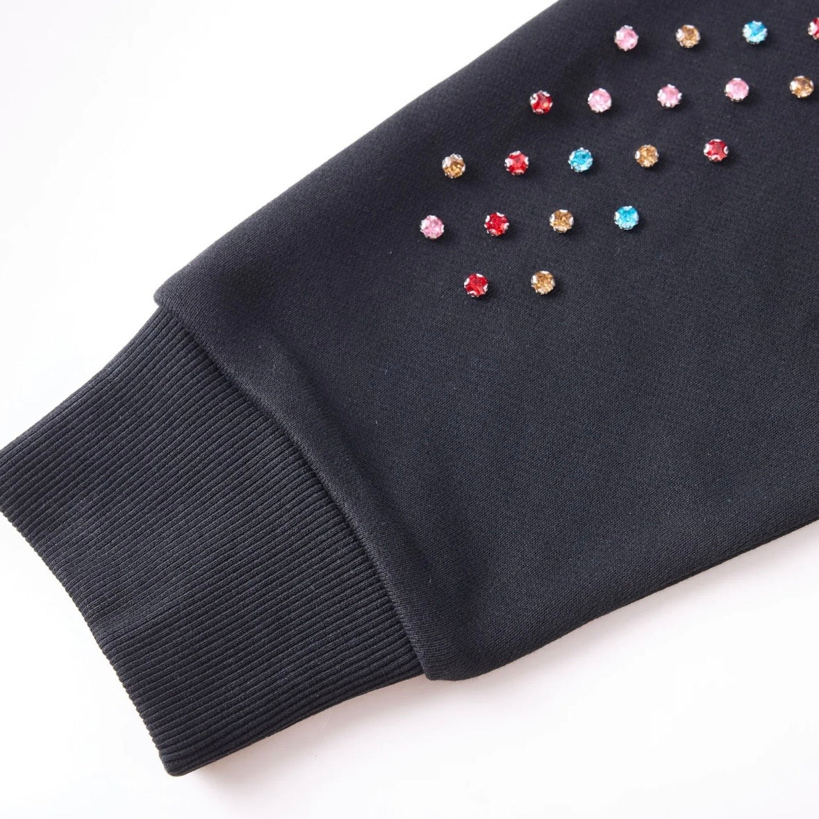 AZVA Black Crystal Cactus Zip Hoodie