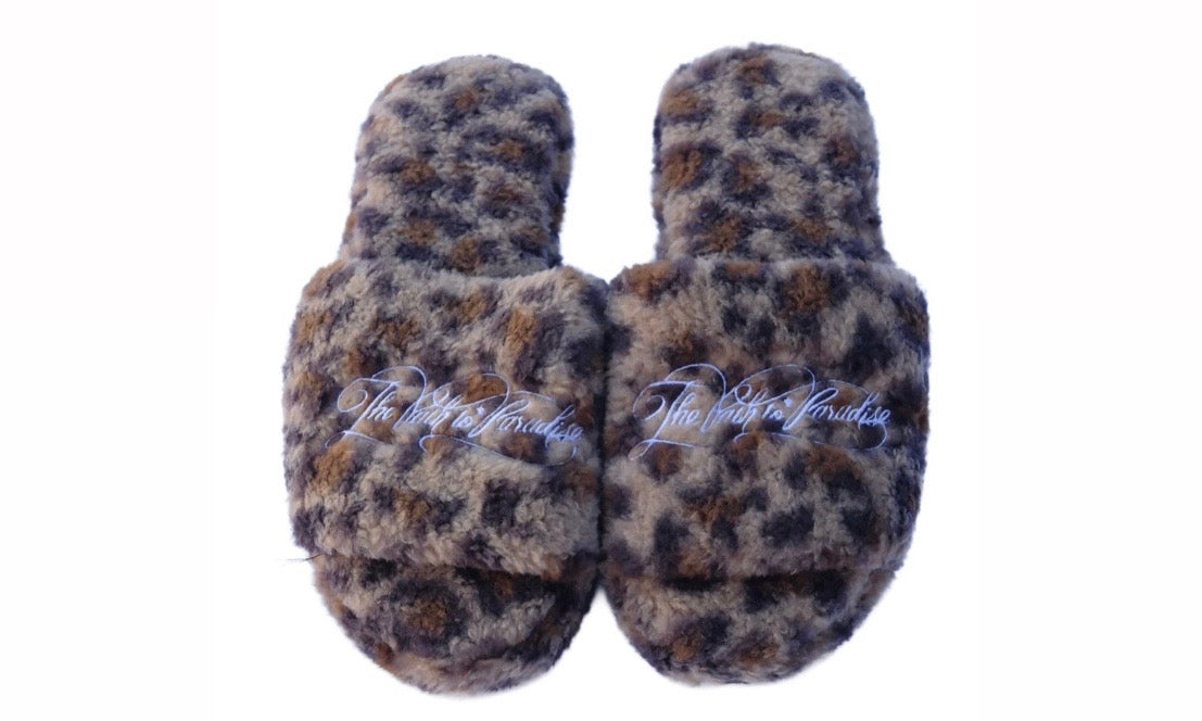 Hellstar Brown Cheetah Print Slides