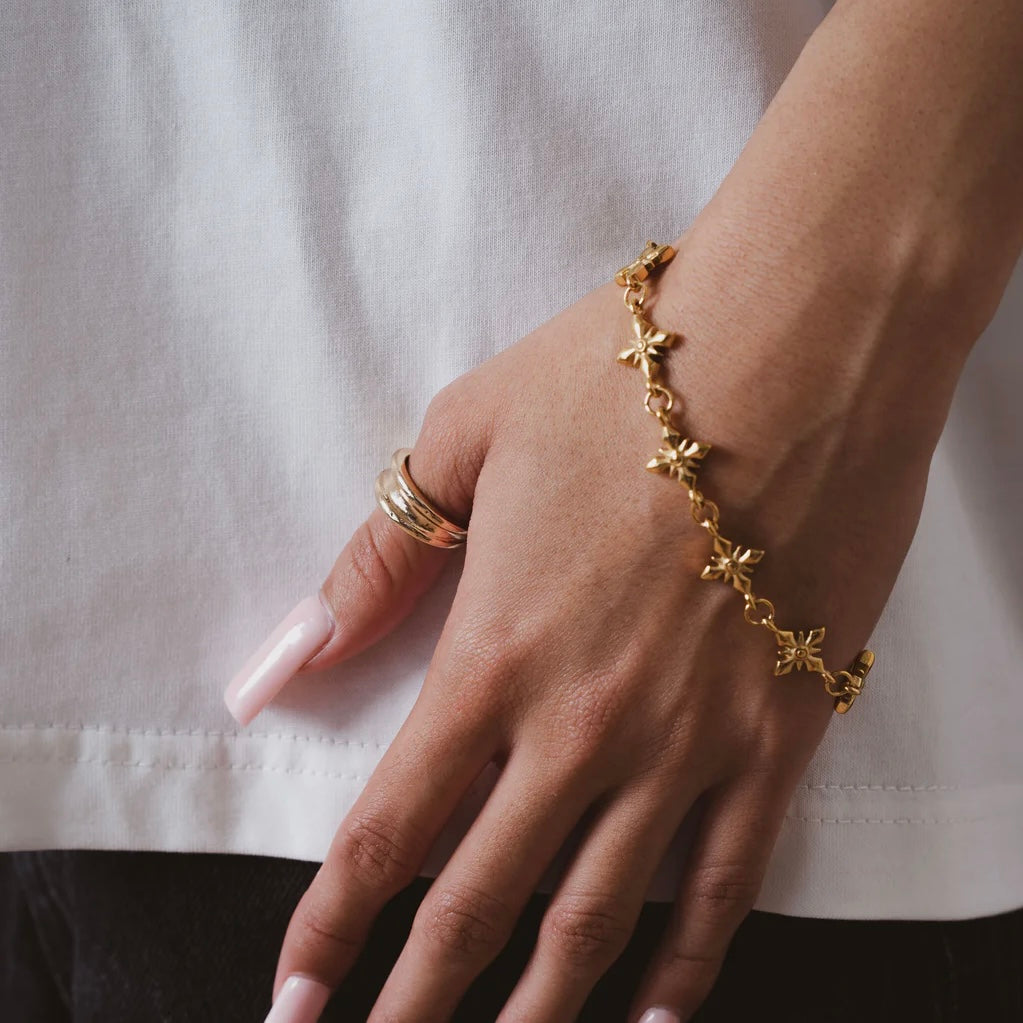 We Are Righteous Gold Link Bracelet