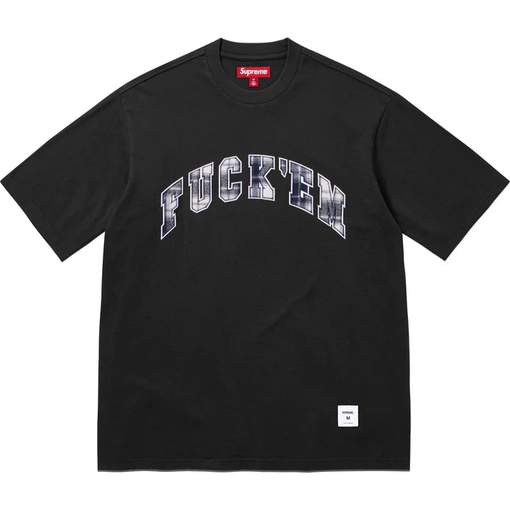 Supreme Black Fuck Em Plaid T-Shirt