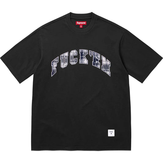 Supreme Black Fuck Em Plaid T-Shirt