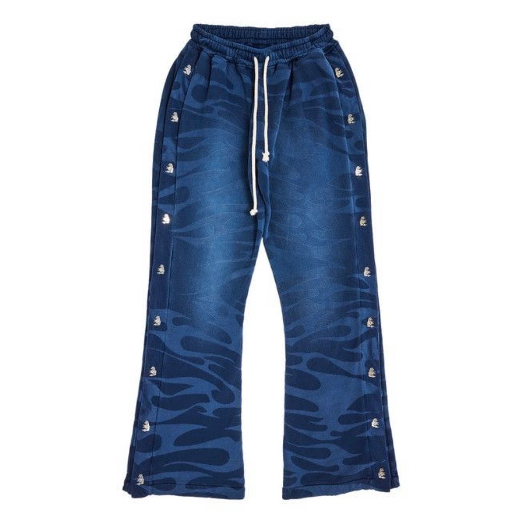 Hellstar Blue Snap Sweatpants