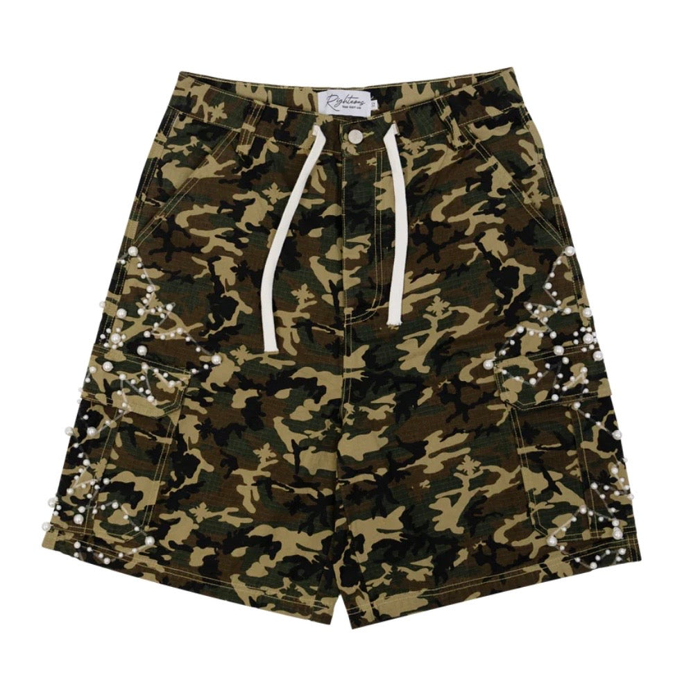 We Are Righteous Brown Camo Pearl Cargo Shorts