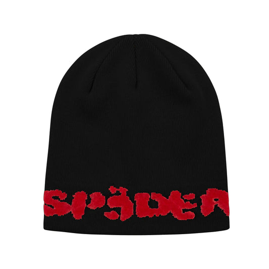 Sp5der Red Fuzzy Mohair Beanie