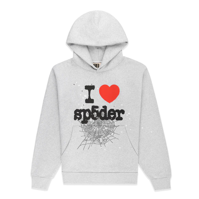 Sp5der Heather Grey Souvenir Hoodie