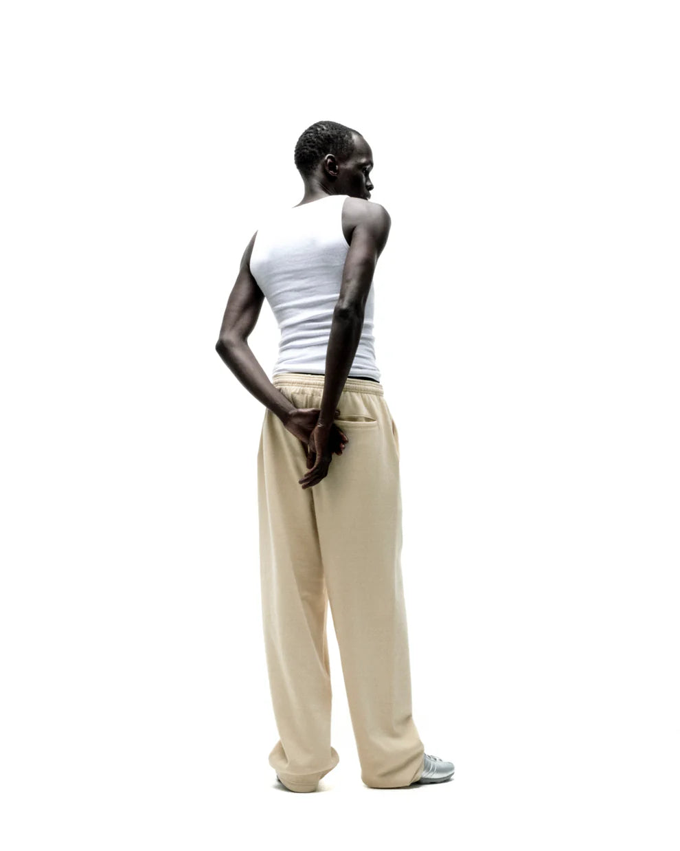 Sp5der Cream Mixed Stone OG Logo Sweatpants