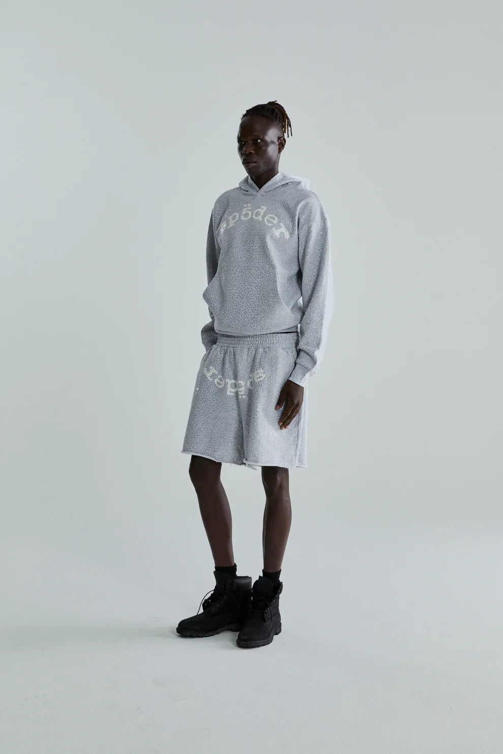 Sp5der Heather Grey VVS Hoodie