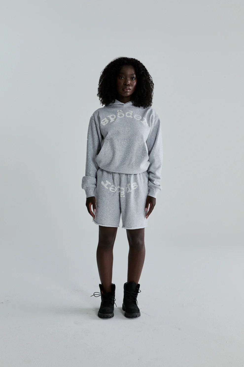 Sp5der Heather Grey VVS Hoodie
