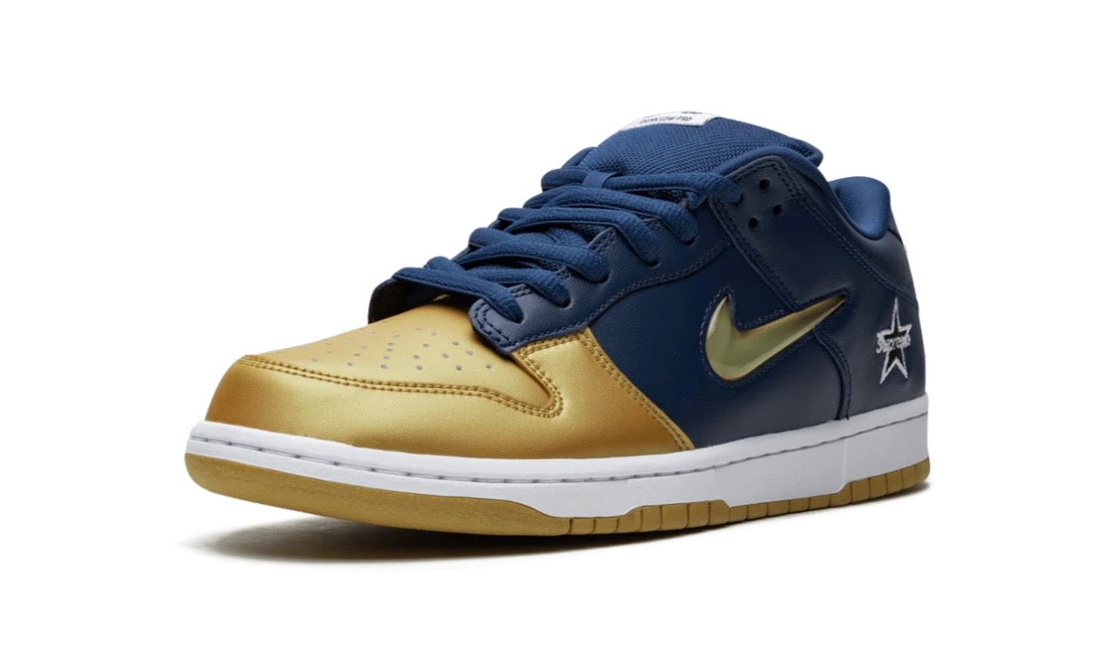 Nike SB Dunk Low Supreme Jewel Gold Navy