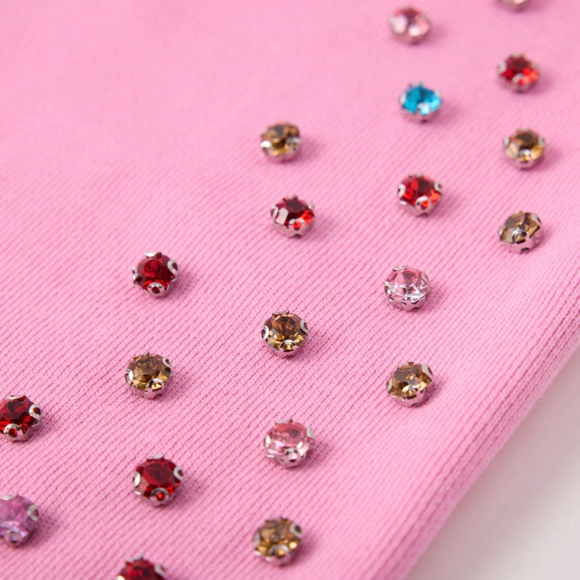 AZVA Pink Crystal Cactus Zip Hoodie