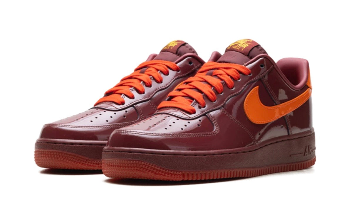 Nike Air Force 1 Patent Leather Team Red Safety Orange