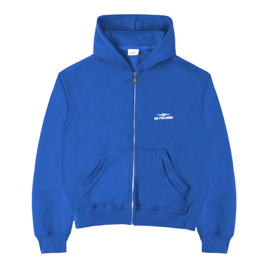 No Feelings Cobalt Blue 4PF Zip Hoodie