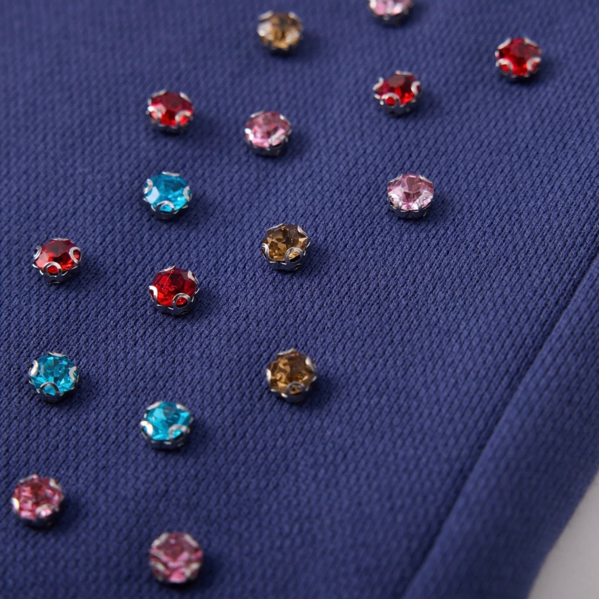 AZVA Navy Crystal Cactus Sweatpants