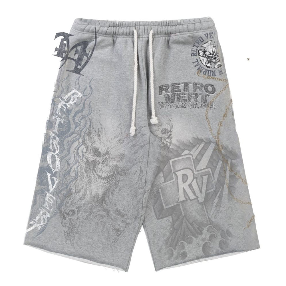 Retrovert Grey Reaper Sweat Shorts
