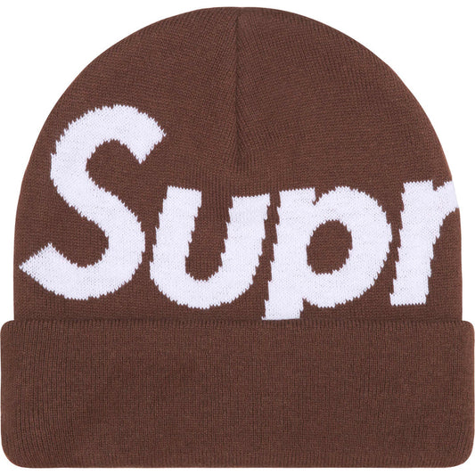 Supreme Brown Big Logo Beanie