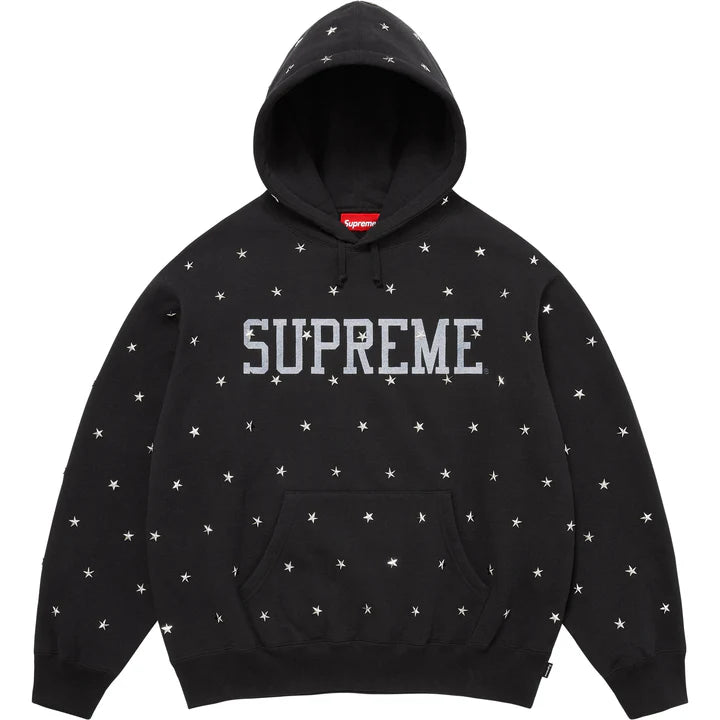 Supreme Black Stars Studded Hoodie