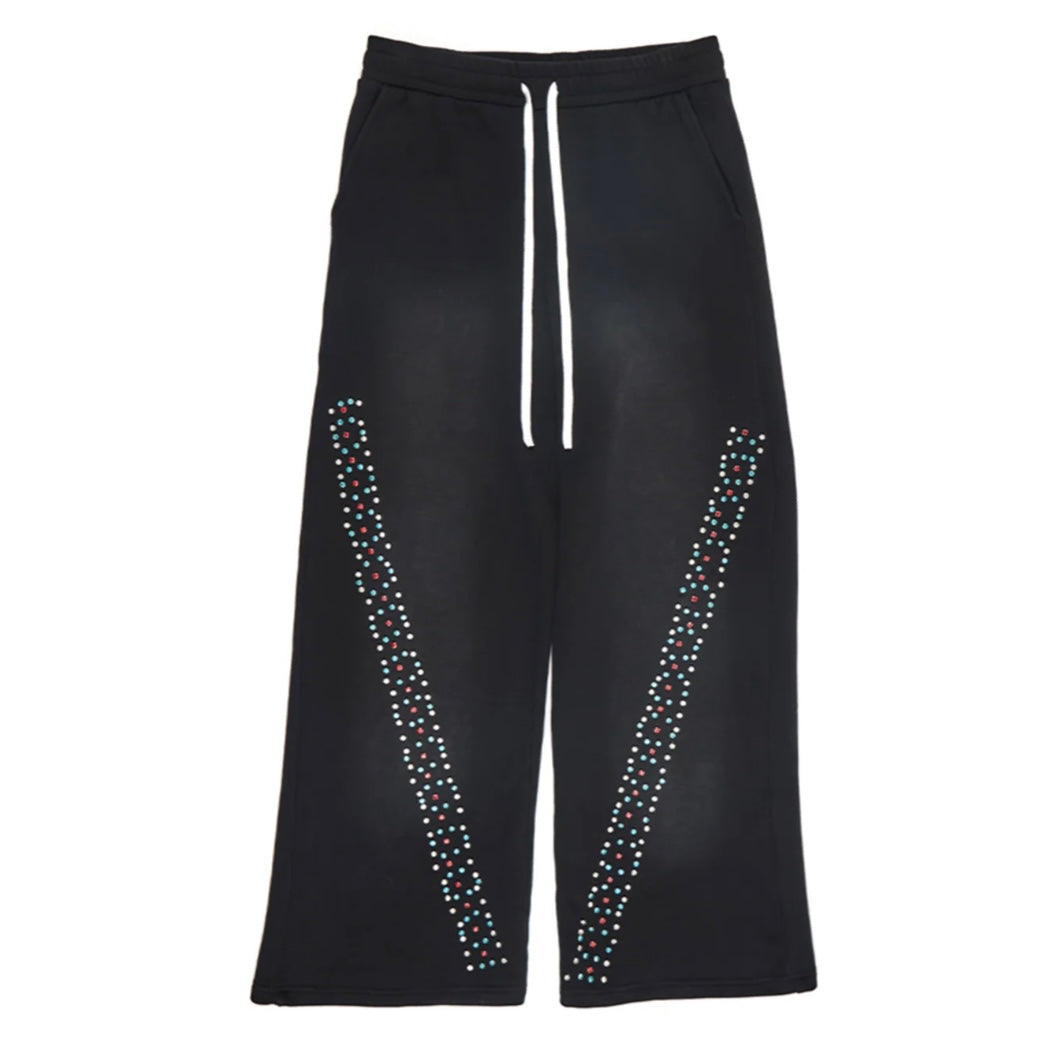 AZVA Black CVx3 Crystal Sweatpants