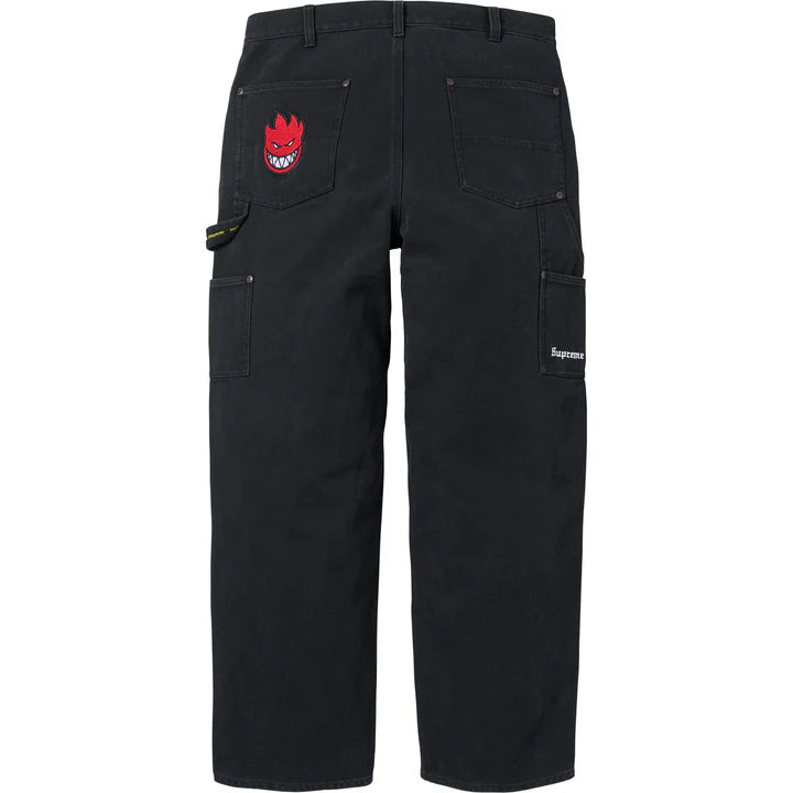 Supreme Spitfire Black Double Knee Painter Pants