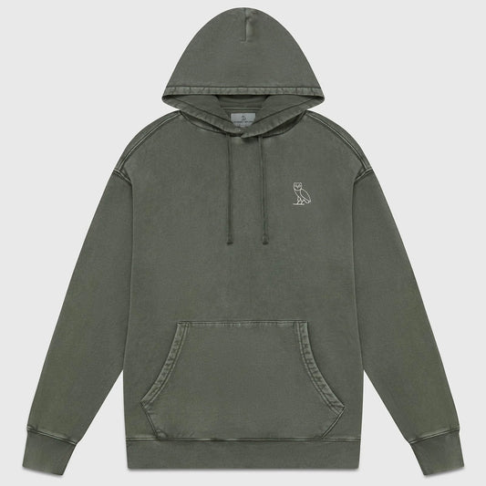 OVO Washed Green Hoodie Front View