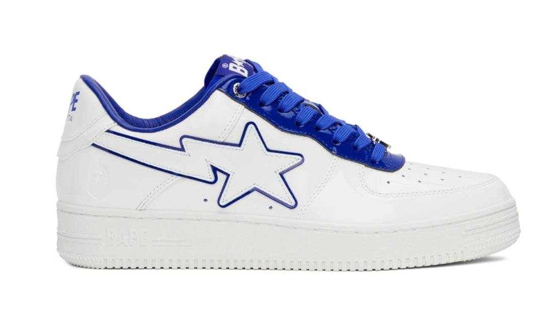 Bape Sta Patent Leather White Blue