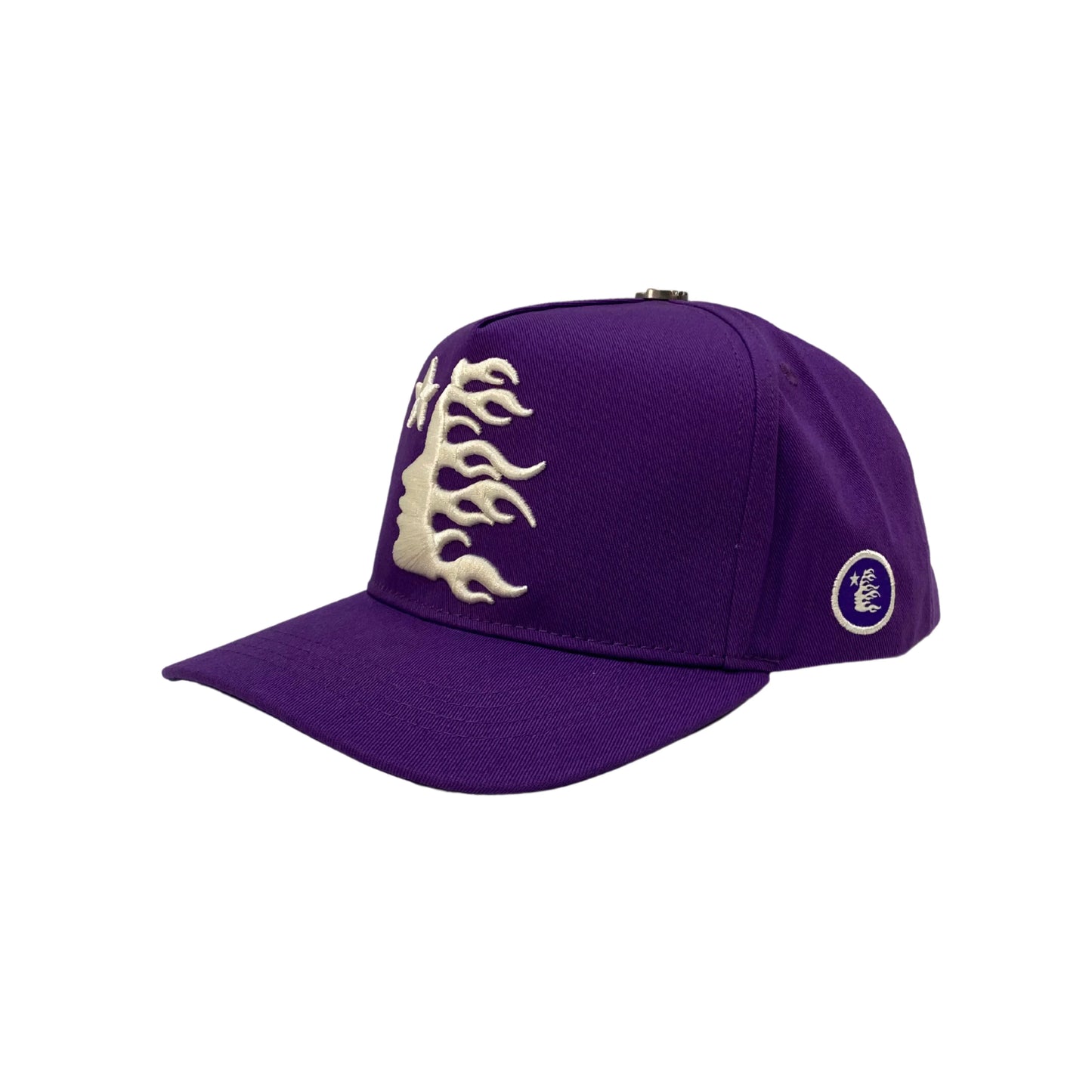 Hellstar Purple White Snapback Hat Side View