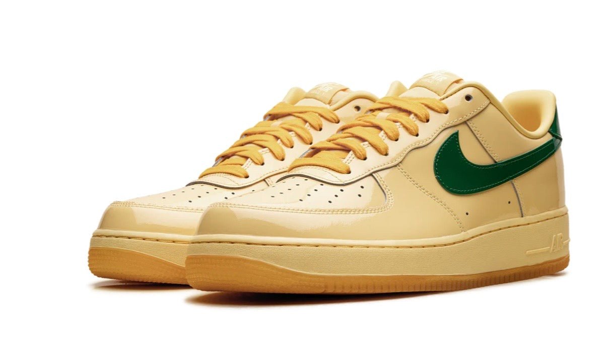 Nike Air Force 1 Patent Leather Topaz Gold Pine Green