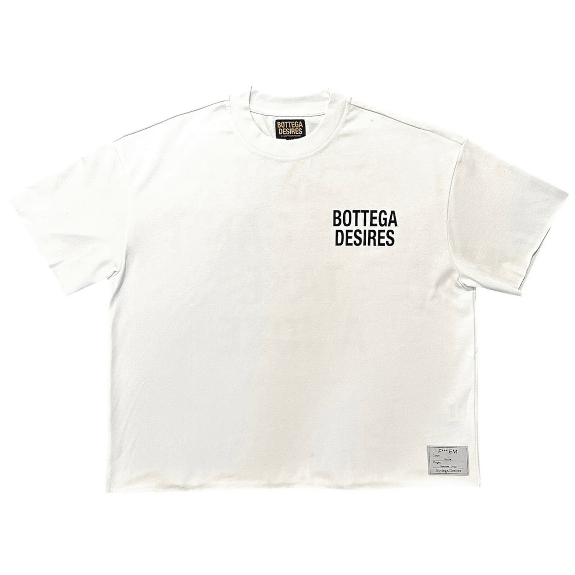 Bottega Desires White Fuck Em T-Shirt | Soles District
