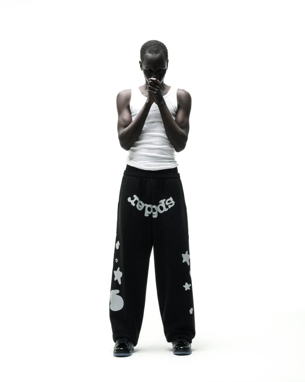 Sp5der Black Reflective Beluga Sweatpants