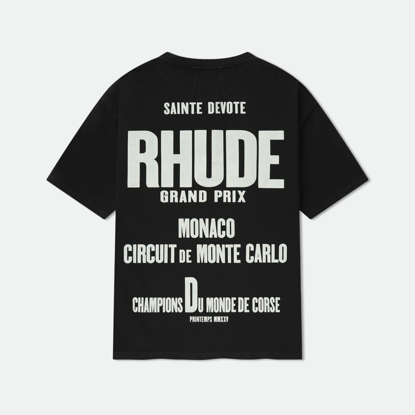 Rhude Vintage Black Champions Du Monde T-Shirt